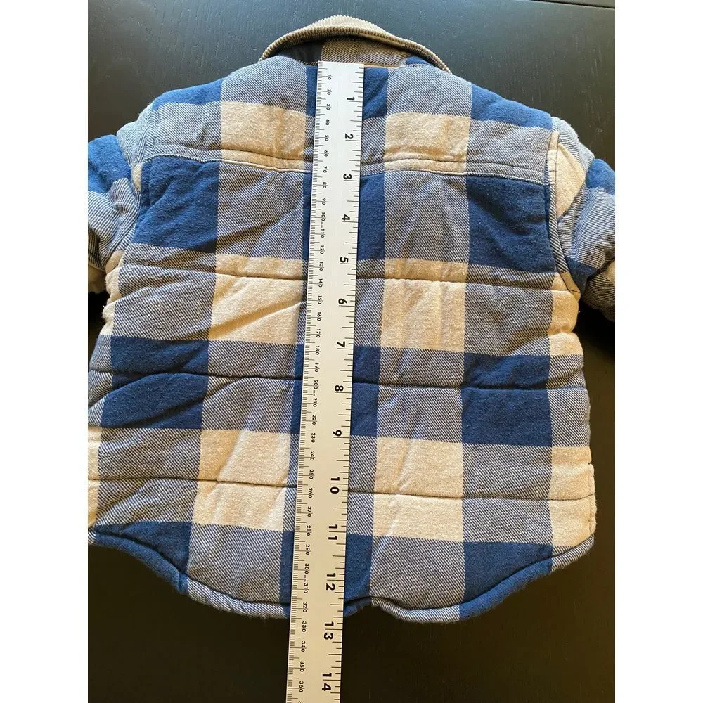 Gap Baby‎ Plaid Shirt Jacket Infant 0-6m Lined Shacket Dad's Little Helper